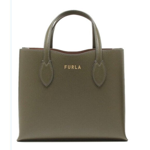 NWT Furla Green Leather Era S Tote WB00421 BX0306